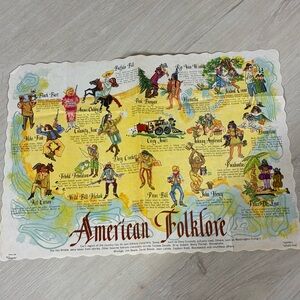 American Folklore Vintage Paper Placemat – Springprint Design #363 Full Color